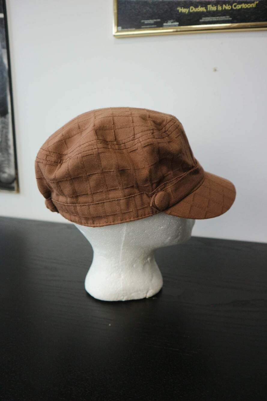 Cadet Style Vintage Pattern Y2K Military Cap - Picture 1 of 6